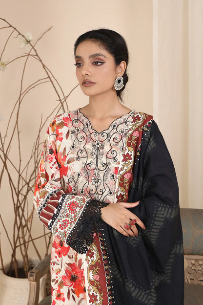 3 PIECE - EMBROIDERED KHADDAR MYS-3PW24-03