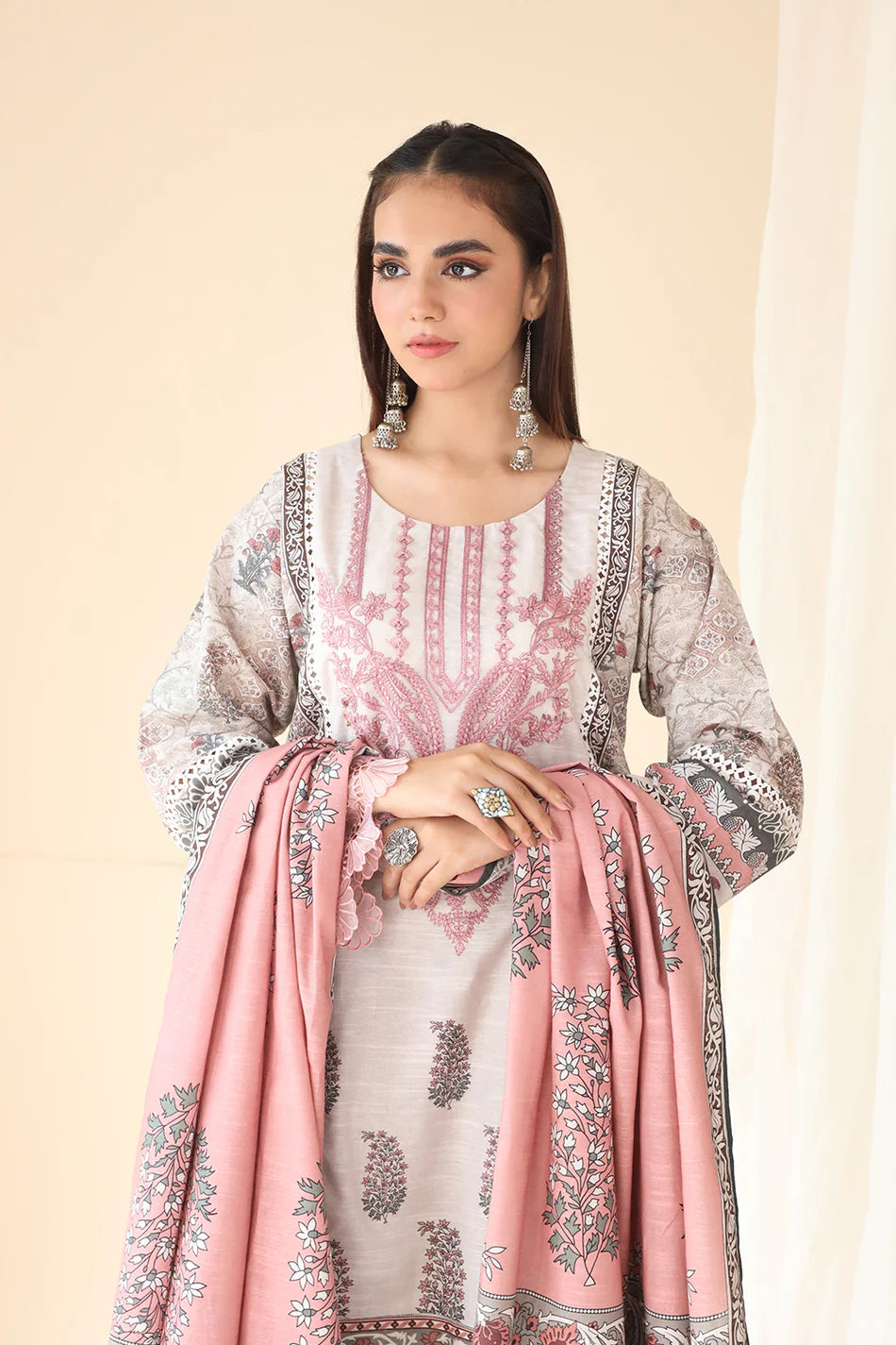 3 PIECE - EMBROIDERED KHADDAR MYS-3PW24-05