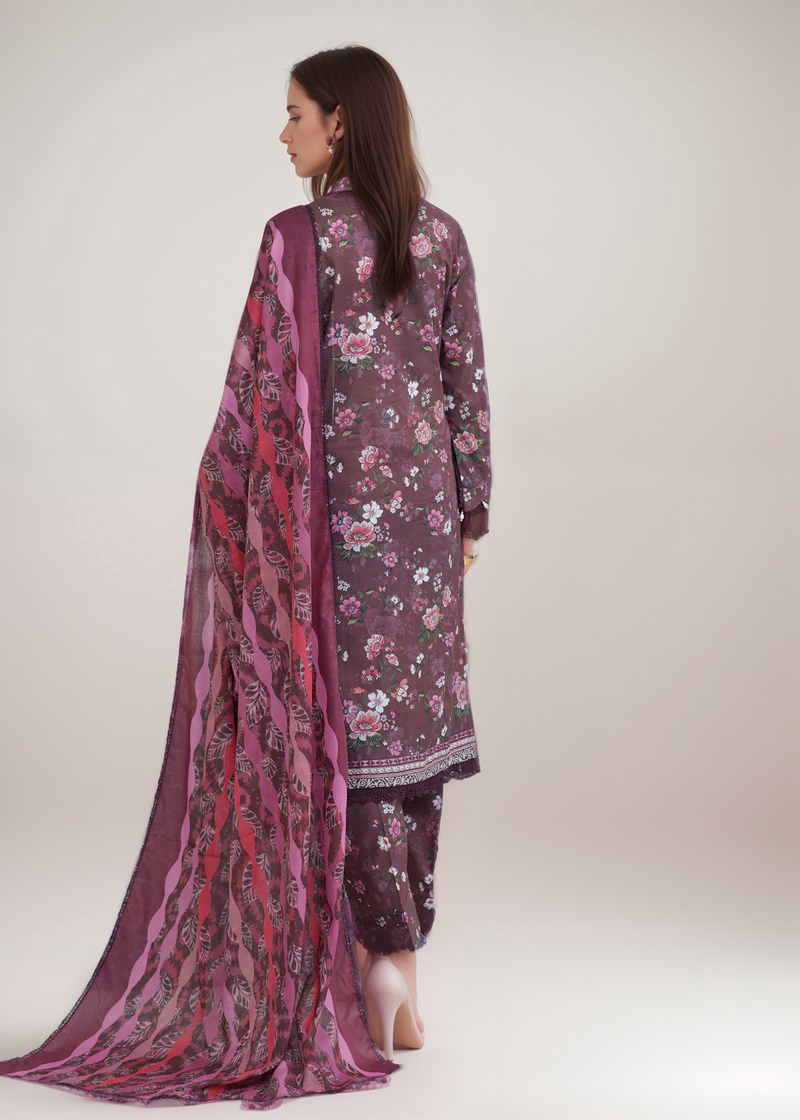 3 Pc Unstitched Digital Printed Lawn Suit - SR-3290